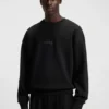 Sweatshirt mit gesticktem Logo aus einer Baumwollmischung