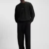 Sweatshirt mit gesticktem Logo aus einer Baumwollmischung