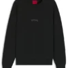 Sweatshirt mit gesticktem Logo aus einer Baumwollmischung