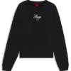 Sweatshirt mit Glitzer-Logo aus Baumwollfrottee
