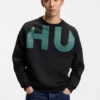 Sweatshirt mit großem Logo aus Baumwolljersey