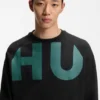 Sweatshirt mit großem Logo aus Baumwolljersey