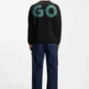 Sweatshirt mit großem Logo aus Baumwolljersey