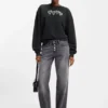 Sweatshirt mit Herz-Logo aus Baumwollfrottee