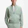 Sweatshirt mit Kontrastpaspel aus Baumwollmischung