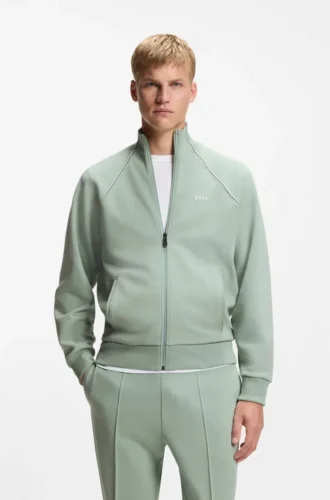 Sweatshirt mit Kontrastpaspel aus Baumwollmischung
