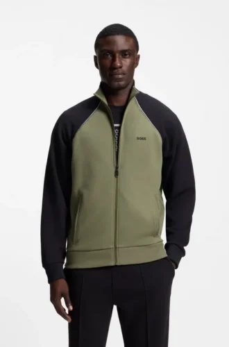 Sweatshirt mit Kontrastpaspel aus Baumwollmischung