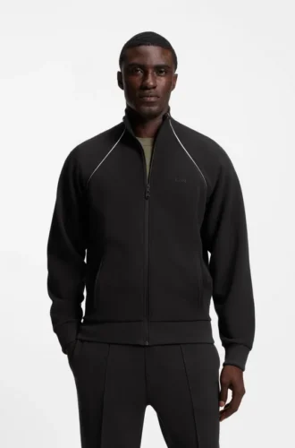 Sweatshirt mit Kontrastpaspel aus Baumwollmischung