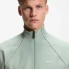 Sweatshirt mit Kontrastpaspel aus Baumwollmischung