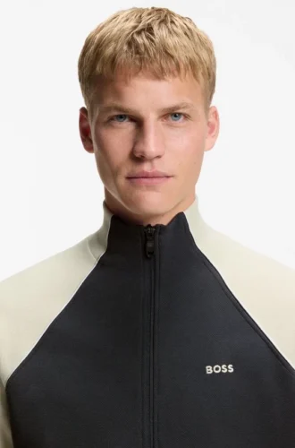 Sweatshirt mit Kontrastpaspel aus Baumwollmischung