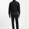 Sweatshirt mit Kontrastpaspel aus Baumwollmischung