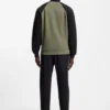 Sweatshirt mit Kontrastpaspel aus Baumwollmischung