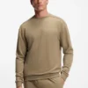 Sweatshirt mit Logo an der Schulter aus Baumwollfrottee