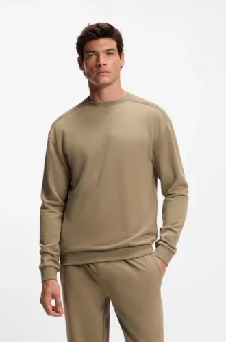 Sweatshirt mit Logo an der Schulter aus Baumwollfrottee