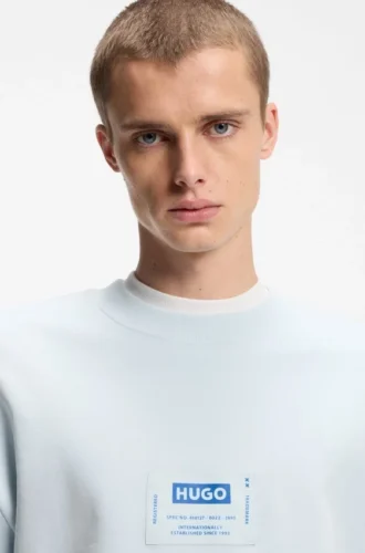 Sweatshirt mit Logo-Etikett aus einer Baumwollmischung