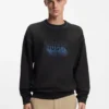 Sweatshirt mit Logo-Motiv aus Baumwollfrottee