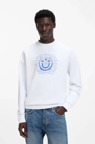 Sweatshirt mit Logo-Motiv aus Baumwollfrottee