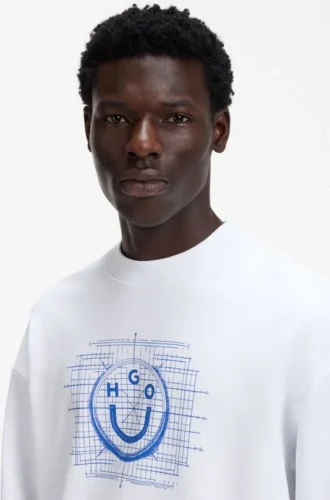 Sweatshirt mit Logo-Motiv aus Baumwollfrottee