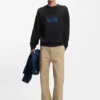 Sweatshirt mit Logo-Motiv aus Baumwollfrottee
