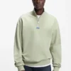 Sweatshirt mit Logo-Patch aus Baumwollfrottee