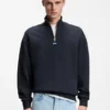 Sweatshirt mit Logo-Patch aus Baumwollfrottee