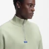 Sweatshirt mit Logo-Patch aus Baumwollfrottee