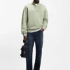 Sweatshirt mit Logo-Patch aus Baumwollfrottee