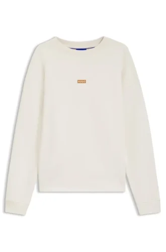 Sweatshirt mit Logo-Print aus Baumwollfrottee