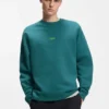Sweatshirt mit Logo-Print aus Baumwollfrottee