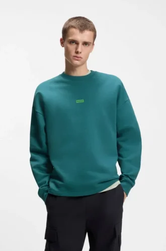 Sweatshirt mit Logo-Print aus Baumwollfrottee
