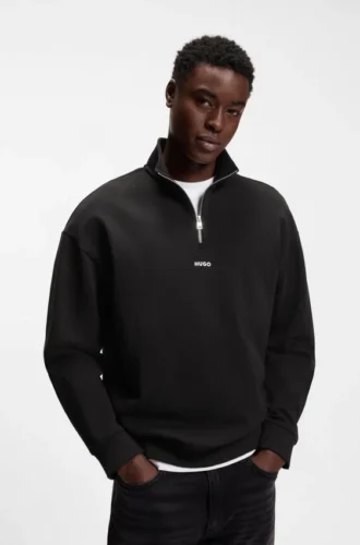 Sweatshirt mit Logo-Print aus Baumwollfrottee