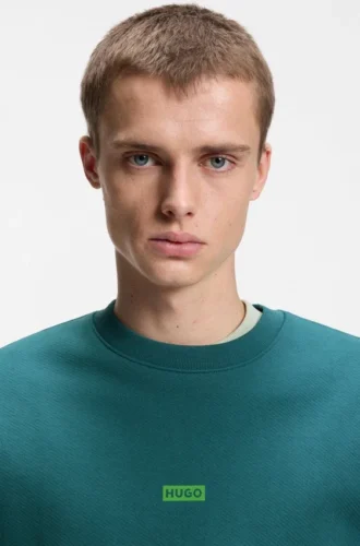 Sweatshirt mit Logo-Print aus Baumwollfrottee