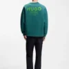 Sweatshirt mit Logo-Print aus Baumwollfrottee