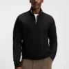 Sweatshirt mit Reißverschluss aus Baumwollmischung Sweatshirt mit Reißverschluss aus Baumwollmischung