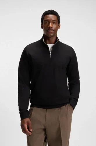 Sweatshirt mit Reißverschluss aus Baumwollmischung