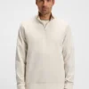 Sweatshirt mit Reißverschluss aus Baumwollmischung Sweatshirt mit Reißverschluss aus Baumwollmischung