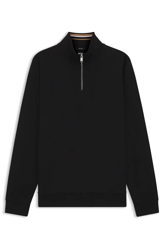 Sweatshirt mit Reißverschluss aus Baumwollmischung Sweatshirt mit Reißverschluss aus Baumwollmischung