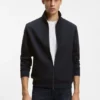 Sweatshirt mit Reißverschluss aus merzerisiertem Stretch-Baumwollpiqué Sweatshirt mit Reißverschluss aus merzerisiertem Stretch-Baumwollpiqué