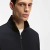 Sweatshirt mit Reißverschluss aus merzerisiertem Stretch-Baumwollpiqué Sweatshirt mit Reißverschluss aus merzerisiertem Stretch-Baumwollpiqué