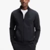 Sweatshirt mit Reißverschluss aus Stretch-Baumwolle mit Logo-Print