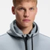 Sweatshirt mit Reißverschluss in Regular-Fit aus Spacer-Piqué