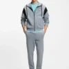 Sweatshirt mit Reißverschluss in Regular-Fit aus Spacer-Piqué