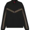Sweatshirt mit Reißverschluss und Chevron-Band in lockerer Passform Sweatshirt mit Reißverschluss und Chevron-Band in lockerer Passform