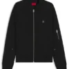 Sweatshirt mit Reißverschluss und gestapeltem Logo aus Baumwollmischung Sweatshirt mit Reißverschluss und gestapeltem Logo aus Baumwollmischung