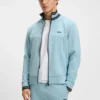 Sweatshirt mit Reißverschluss und Streifendetails aus einer Baumwollmischung