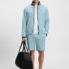 Sweatshirt mit Reißverschluss und Streifendetails aus einer Baumwollmischung