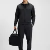 Sweatshirt mit Reißverschluss und Streifendetails aus einer Baumwollmischung