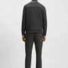 Sweatshirt mit Reißverschluss und Streifendetails aus einer Baumwollmischung Sweatshirt mit Reißverschluss und Streifendetails aus einer Baumwollmischung