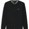Sweatshirt mit Reißverschluss und Streifendetails aus einer Baumwollmischung