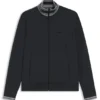 Sweatshirt mit Reißverschluss und Streifendetails aus einer Baumwollmischung